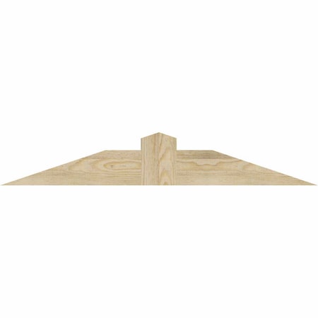 Portland Rough Sawn Timber Gable Bracket, Douglas Fir, 36W X 6H X 2D X 4F, 4/12 Pitch